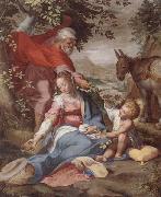 unknow artist The rest on the flight into egypt oil painting on canvas
